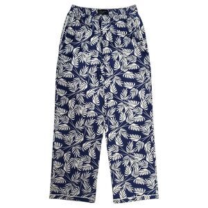 TED BAKER Pants Adult Medium Blue Floral Woven Loungewear Sleepwear Pockets